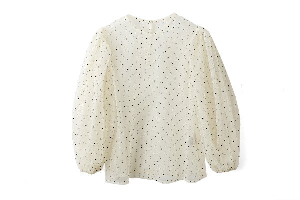 画像1: DOT tulle blouse (IV)