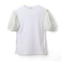 Cotton Frice T-Shirts With Mesh Sleeves KNT196G (WH)