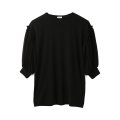 Cotton Frice T-Shirts With Mesh Sleeves KNT253 (BK)