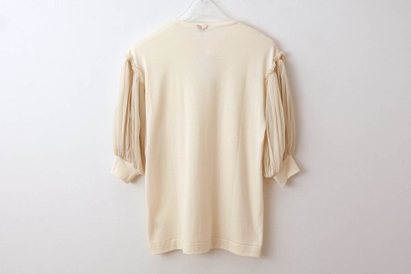 画像2: Cotton Frice T-Shirts With Mesh Sleeves KNT253 (IV)