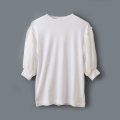 Cotton Frice T-Shirts With Mesh Sleeves KNT253 (WH)