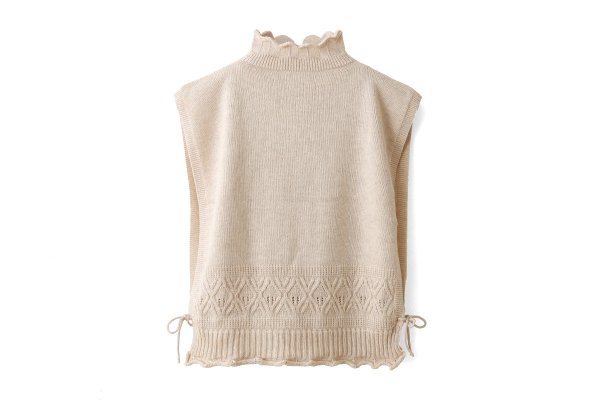 画像1: COTTON CASHMERE KNIT VEST (AU75:IV)