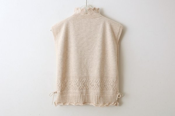 画像2: COTTON CASHMERE KNIT VEST (AU75:IV)