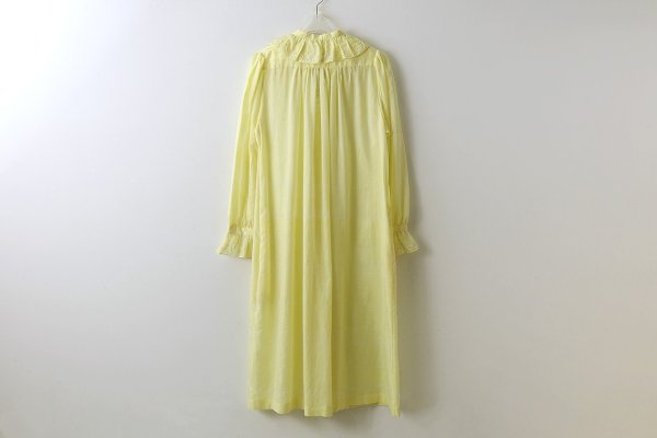 画像2: Khadi Cotton Silk Embroidery Frill Dress (P.YW)