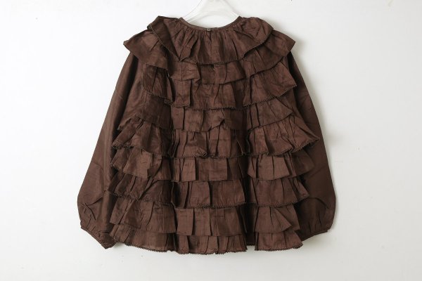 画像2: Khadi Silk Layered Ruffle Blouse (CHO)