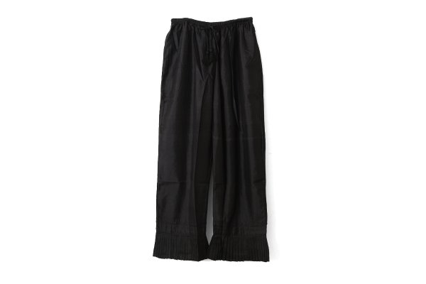 画像1: Khadi Silk Hem Tuck Pants (BK)