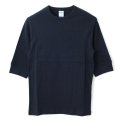 クルーネック 五分袖カットソー 103-07（NAVY）