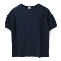 ドロップショルダー パフスリーブカットソー 150-18 (NAVY)