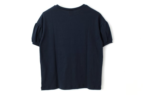 画像2: ドロップショルダー パフスリーブカットソー 150-18 (NAVY)