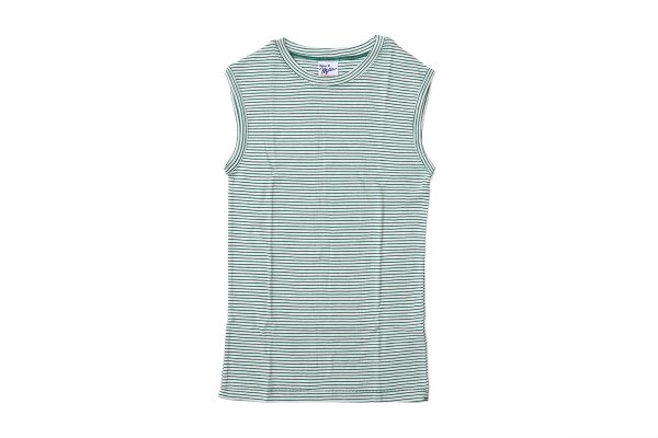 画像1: Panel-rib tanktop 848C (WHT-GN)