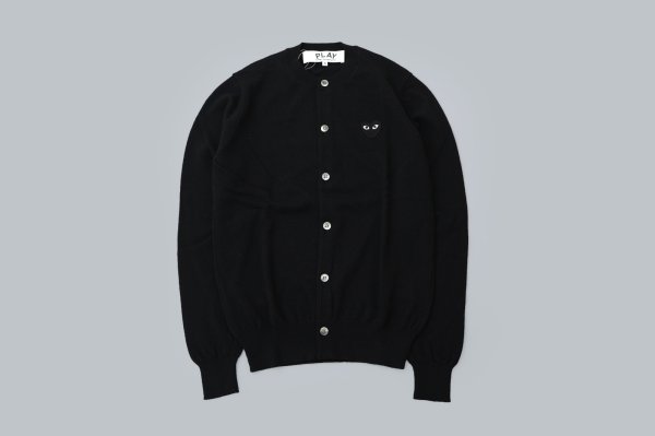 画像1: PLAY CARDIGAN BLACK HEART (BK)