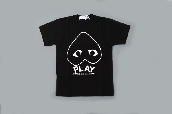 画像1: 【Unisex】PLAY PRINTED LOGO T-SHIRT (BK)