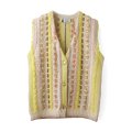 mohair wool tweed knit vest (OF:20519)