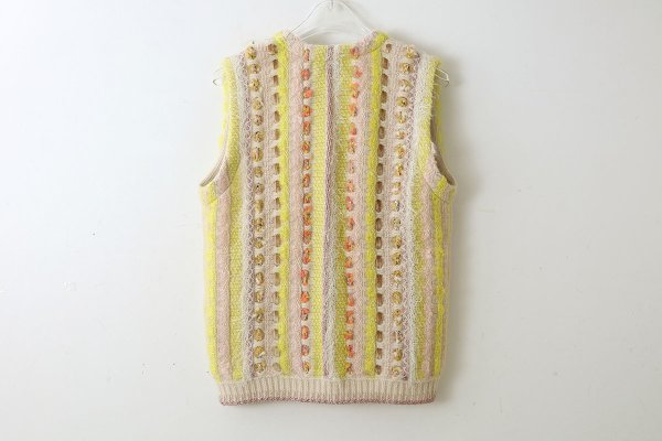 画像2: mohair wool tweed knit vest (OF:20519)