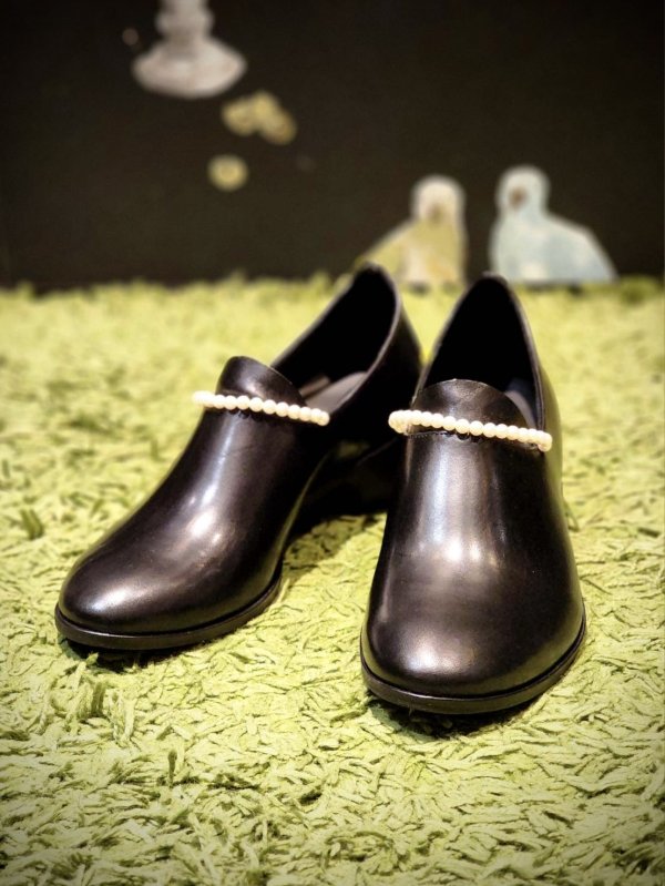 画像1: ×KIDS LOVE GAITE  Cow Leather Shoes (BK)