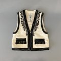 sandpit wool embroidery vest(OWH:02352)