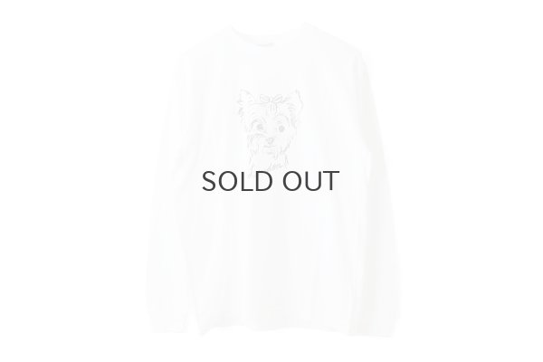 画像1: Souvenir Long T-Shirts "London" Yorkshire Terrier (WH)