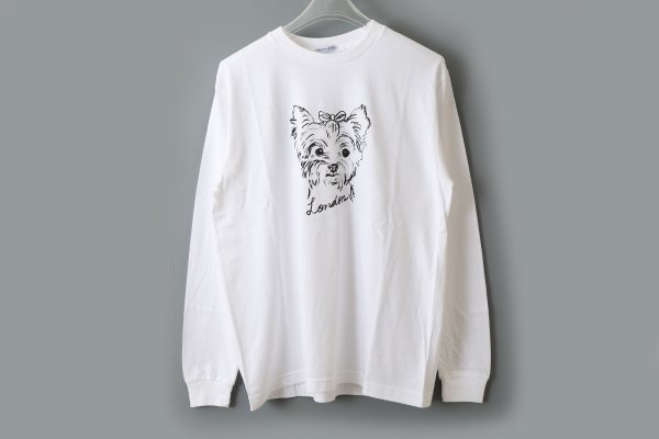 画像2: Souvenir Long T-Shirts "London" Yorkshire Terrier (WH)