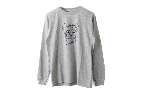 画像1: Souvenir Long T-Shirts "London" Yorkshire Terrier (GY)