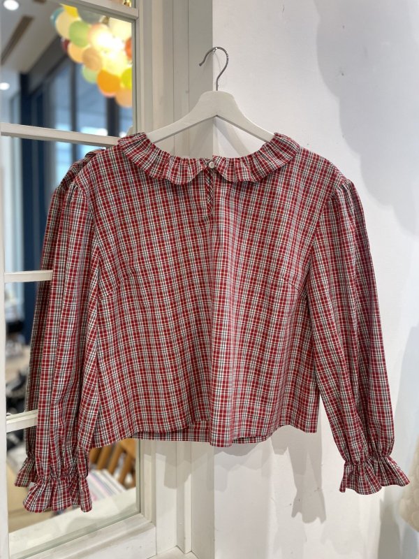 画像1: Jane Blouse（Red check）