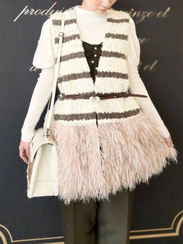 画像2: SALE20%OFF!! Wafers tweed vest (off white :02354)