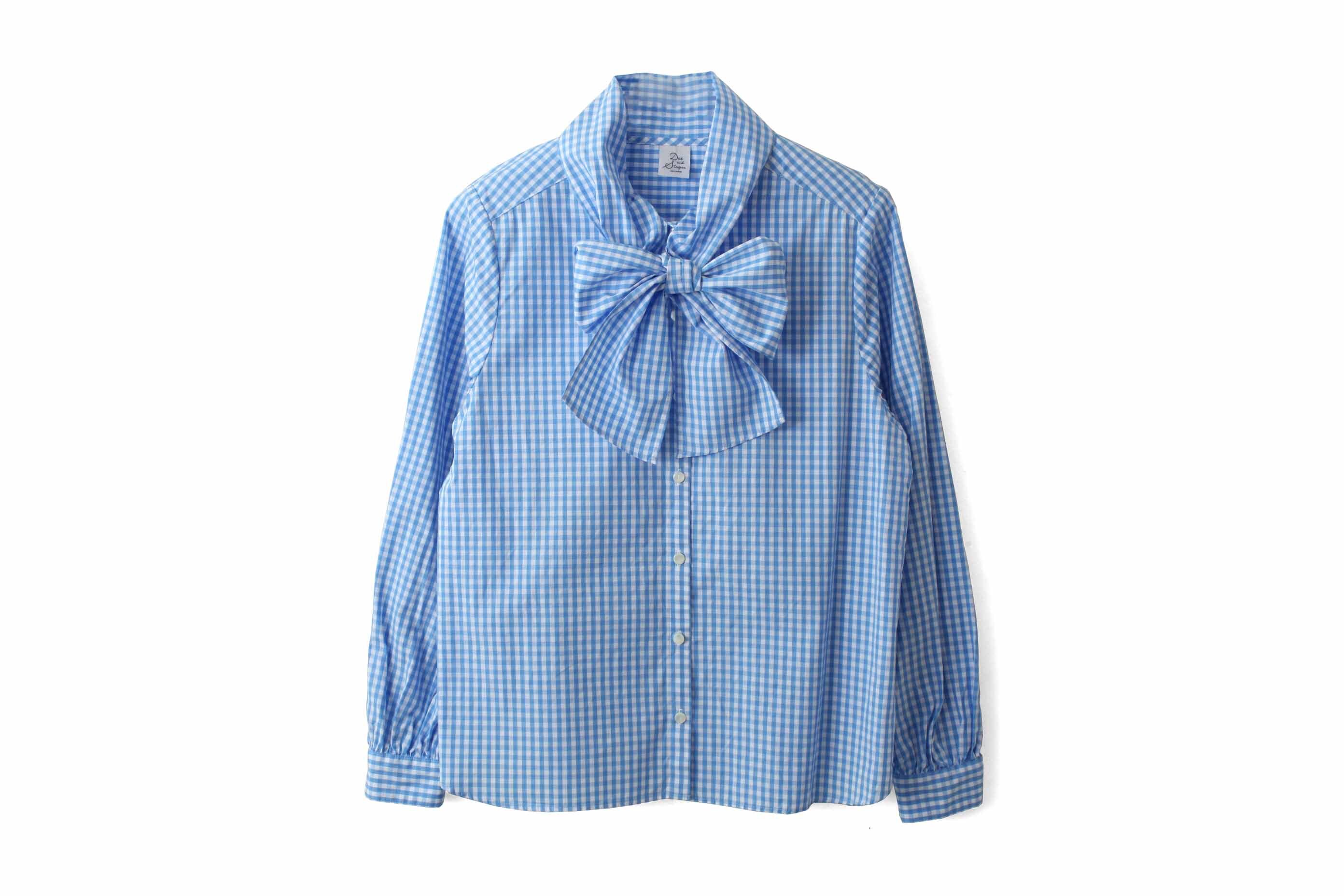 Dot And Stripes Child Woman 60 1タイプライターワッシャーボウタイブラウス