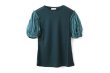 画像1: Cotton Frice T-Shirts With Mesh Sleeves KNT196G (TQ) (1)