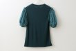 画像2: Cotton Frice T-Shirts With Mesh Sleeves KNT196G (TQ) (2)