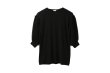 画像1: Cotton Frice T-Shirts With Mesh Sleeves KNT253 (BK) (1)