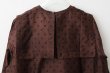 画像7: Khadi Silk Polka Dots Print Back Button Sailor Blouse (CHO) (7)