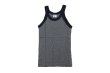 画像1: Panel-rib Athletic tank 831C (NVY-GY) (1)