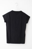 画像2: 30/-天竺 フレンチスリーブTシャツ (6906:BK)  (2)