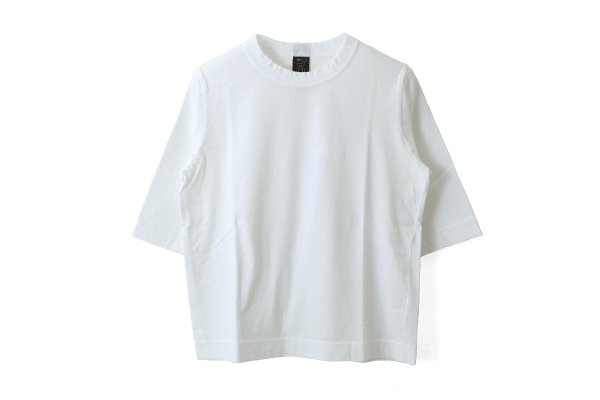 画像1: 30/-天竺 6分袖Tシャツ（241-6370:WH） (1)