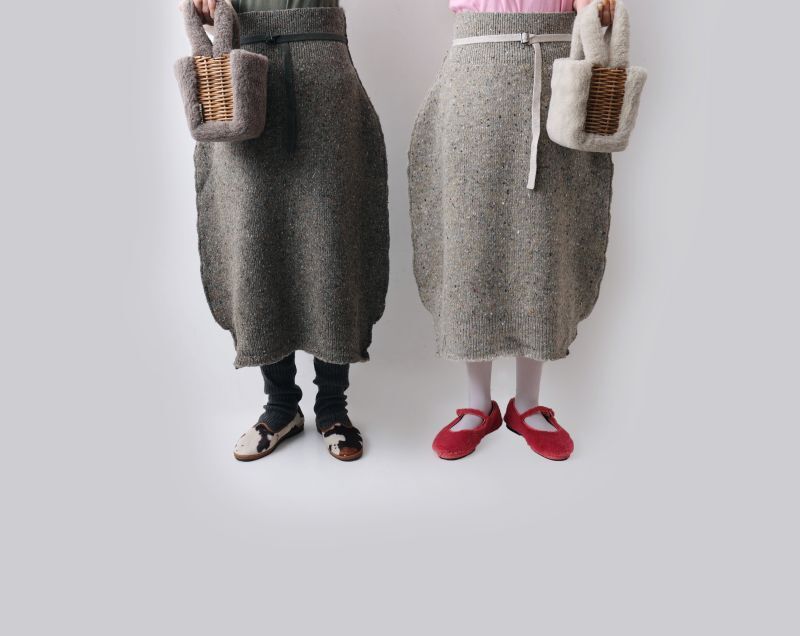 ANTIPAST アンティパスト WOOL NEP KNIT SKIRT