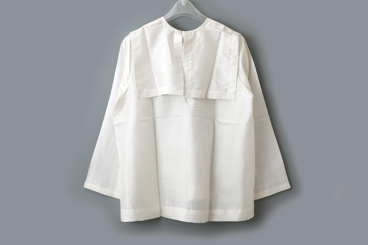 高品質 bunon ホワイト blouse sailor トップス - agora-taverna.com
