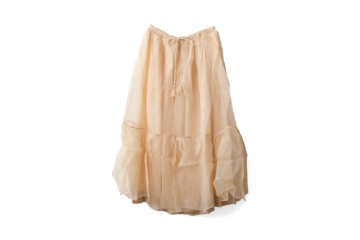 BUNON ブノン Khadi Silk Organdy&Embroidery Skirt