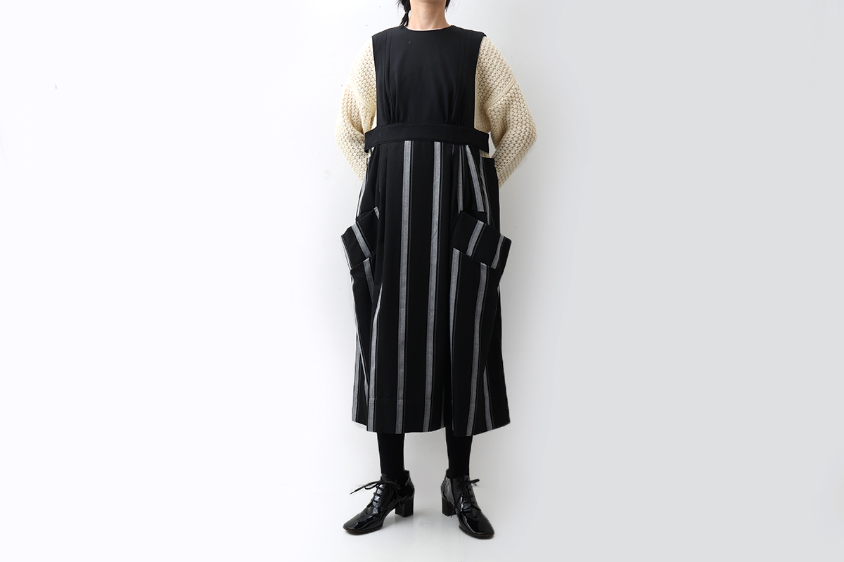 別注!! POTTERS APRON (BLK×WHT)