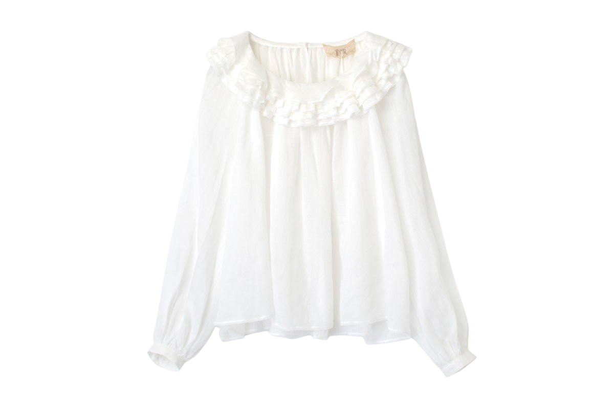 ruffle collar blouse (OF)