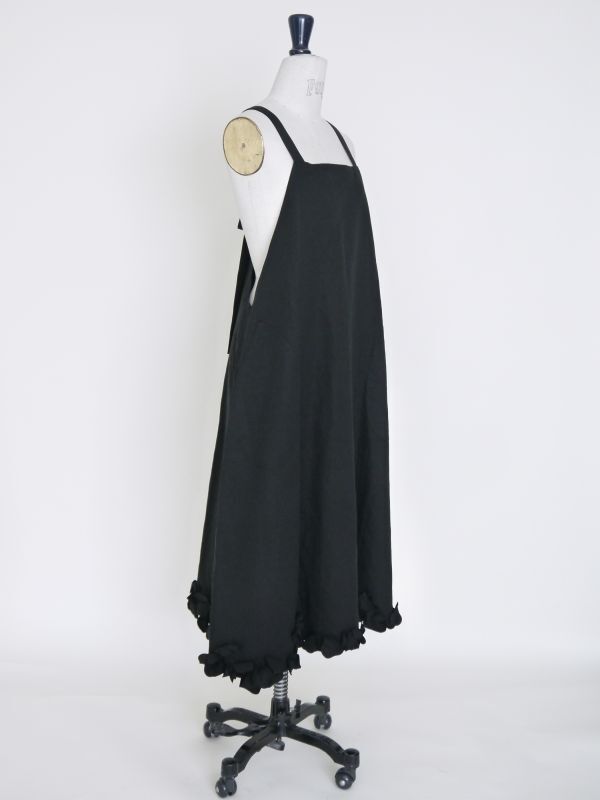 最終処分セール LINEN RAFFLE APRON DRESS リネンラッフルエプロン ...