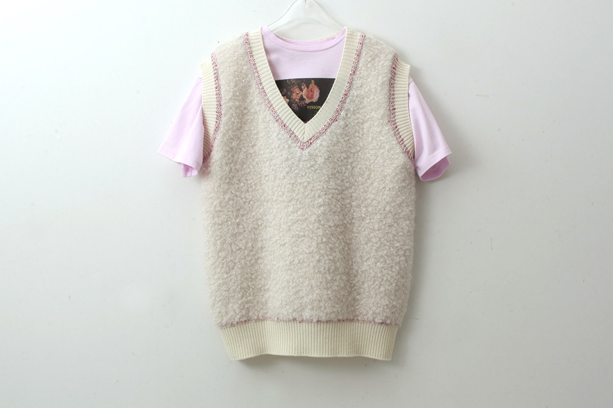 mohair nylon vest (PK)